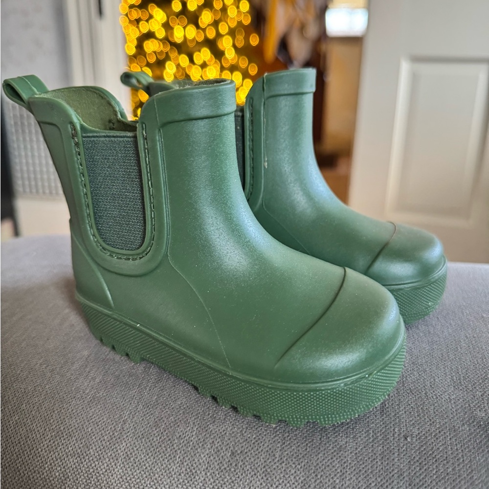 Green Kids Rain Boots